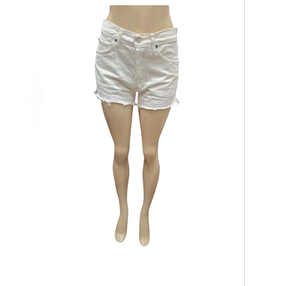 AGOLDE Los Angeles White Denim Jean Shorts